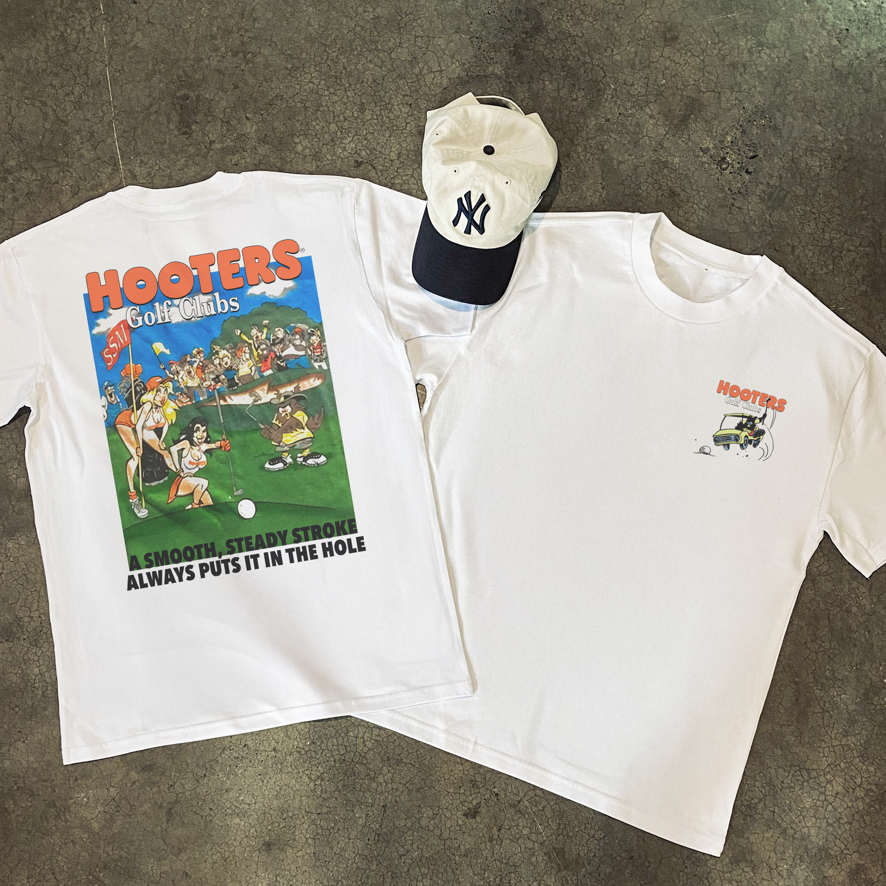 90s 'HOOTERS GOLF CLUB' HEAVY WHITE T-SHIRT Hoodie, Sweatshirt | ZylaModa.com (Image 3)