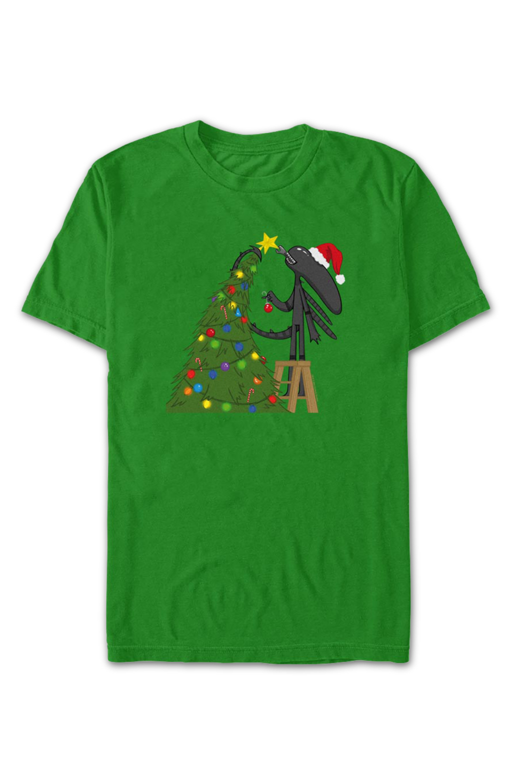 Xenomorph Christmas Tree Alien T-Shirt Hoodie, Sweatshirt | ZylaModa.com (Image 2)