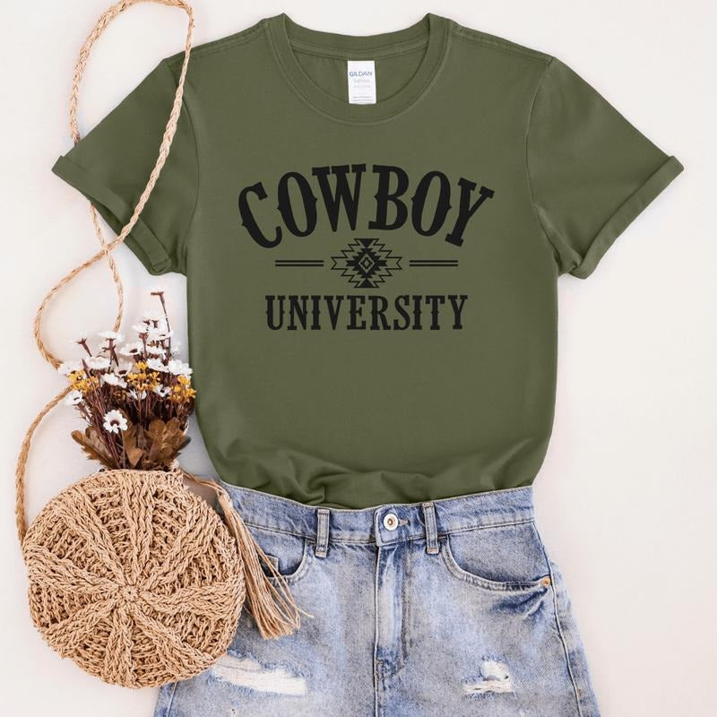 zCowboy University Soft Graphic Tee Hoodie, Sweatshirt | ZylaModa.com