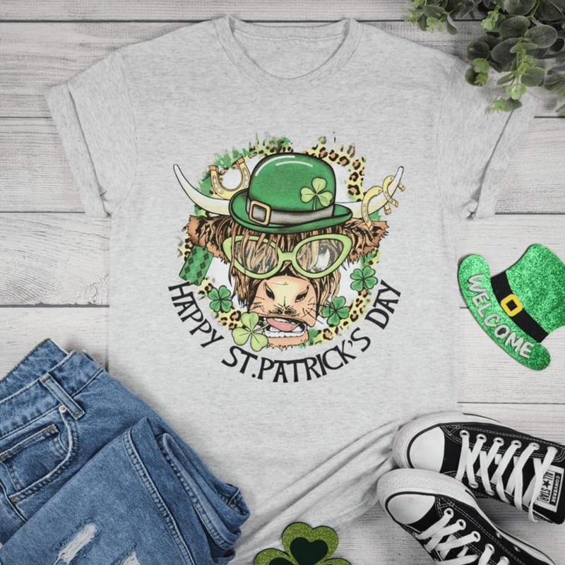 zHappy St.Patrick's Day Cow T-Shirts, Hoodie, Sweatshirt | ZylaModa.com