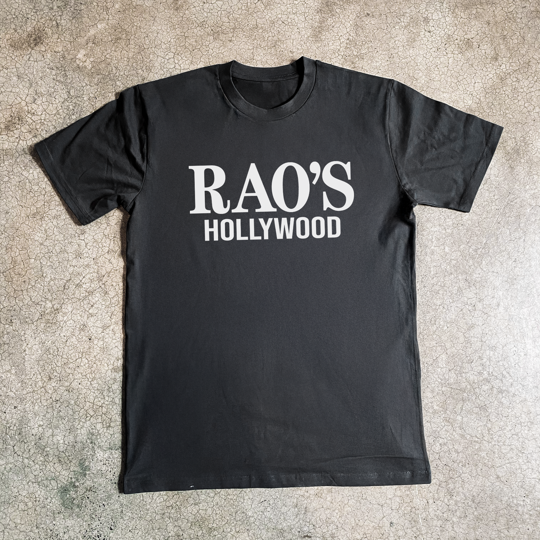 'RAO'S HOLLYWOOD' BLACK T-SHIRT Hoodie, Sweatshirt | ZylaModa.com (Image 1)