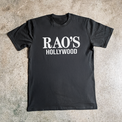 'RAO'S HOLLYWOOD' BLACK T-SHIRT Hoodie, Sweatshirt | ZylaModa.com (Image 1)